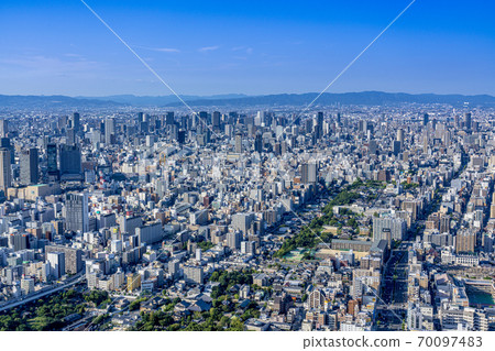 Osaka cityscape north from Abeno Harukas 70097483