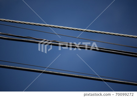 Eletricity line with blue sky 70099272