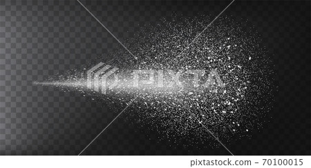 Transparent water spray mist of atomizer or smoke, paint dust particles. Vector illustration 70100015