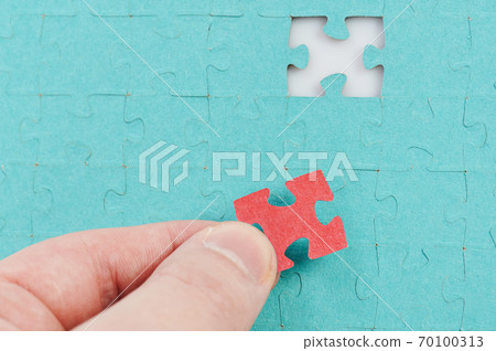 Connecting pieces of puzzle game Connecting pieces of puzzle game 70100313