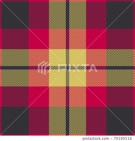 Pixel background vector design. Modern seamless pattern plaid. Square texture fabric. Tartan scottish textile. Beauty color madras ornament. 70100518