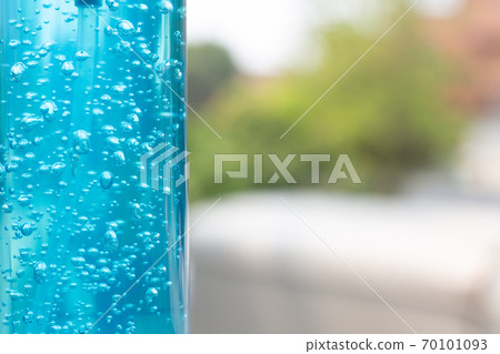 Alcohol gel is used for inhibition of bacteria and the virus Covid-19, Virus removal and protection of infections, Virus covid-19 concept. 70101093