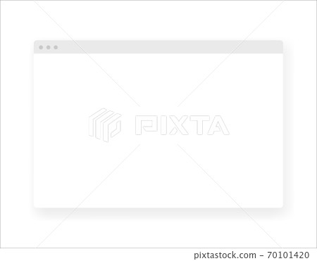 Blank internet browser window isolated on white... - Stock Illustration ...