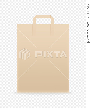 Brown paper craft shopping bag. Template for 70101507