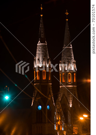 View of church towers View of church towers 70101574