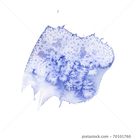 Abstract spot watercolor on white background. The color splashing in the paper. Abstract illustration on a white background. Banner for text, grunge element for decoration. Abstract spot watercolor on white background. The color splashing in the paper. Abstract illustration on a white background. Banner for text, grunge element for decoration. 70101760