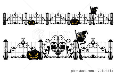 spooky fence clipart free