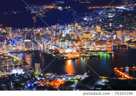 [Nagasaki Prefecture] Nagasaki night view from the Inasayama summit observatory 70103194
