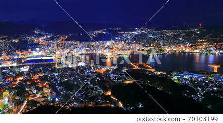 [Nagasaki Prefecture] Nagasaki night view from the Inasayama summit observatory 70103199