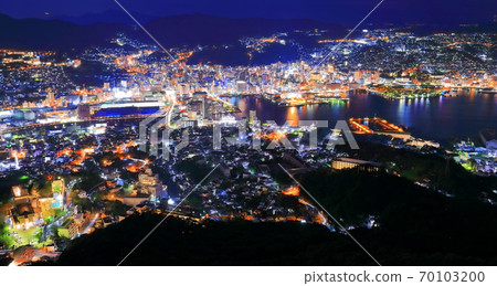 [Nagasaki Prefecture] Nagasaki night view from the Inasayama summit observatory 70103200