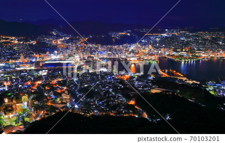 [Nagasaki Prefecture] Nagasaki night view from the Inasayama summit observatory 70103201