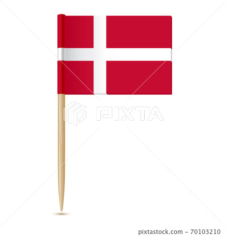 Denmark Flag. Flag toothpick 10eps 70103210