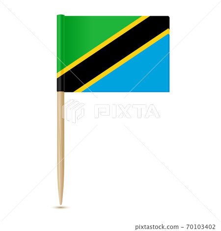 Flag of Tanzania. Flag toothpick Flag of Tanzania. Flag toothpick 70103402