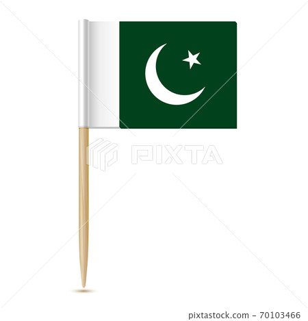 Pakistan flag toothpick on white background 70103466