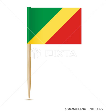 Republic of the Congo flag. Flag toothpick on white background 1 70103477