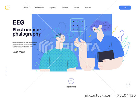 Medical tests illustration - EEG Medical tests illustration - EEG 70104439