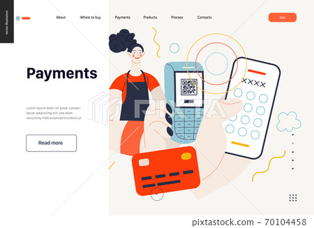 Business topics - payments, web template Business topics - payments, web template 70104458