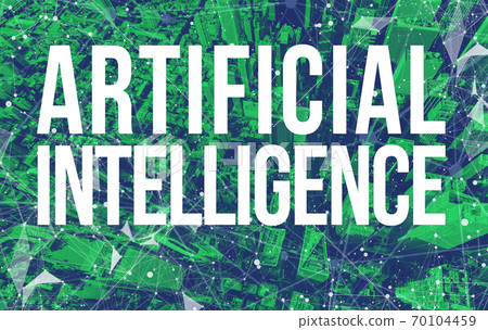 Artificial Intelligence theme with abstract network patterns and Manhattan skyscrapers Artificial Intelligence theme with abstract network patterns and Manhattan skyscrapers 70104459