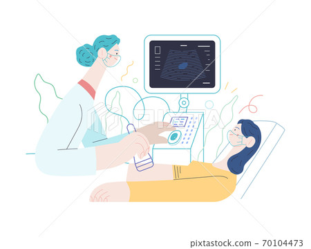 Medical tests illustration - ultrasound 70104473