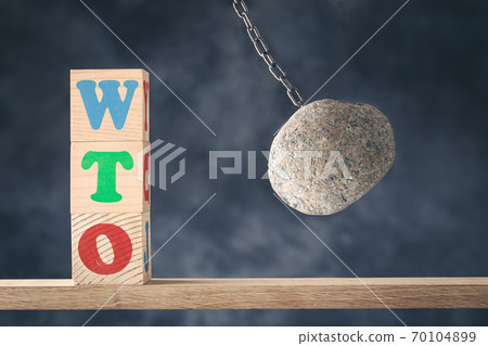 Pressure on World Trade Organization concept Pressure on World Trade Organization concept 70104899
