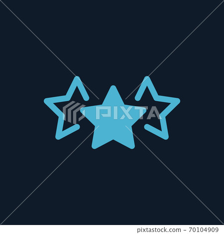 three stars icon, award or rating icon. Stock vector illustration isolated on white background. three stars icon, award or rating icon. Stock vector illustration isolated on white background. 70104909