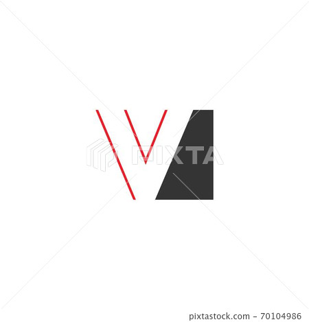 Letter V on square design 70104986