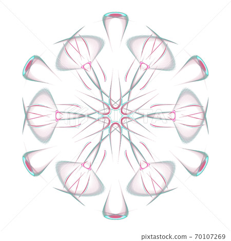 Beautiful hexagon (transparent PNG background) 20201004_010 70107269