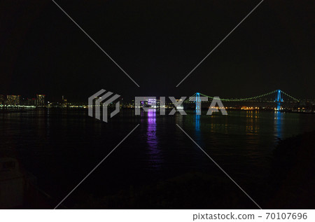 Rainbow Bridge at night Rainbow Bridge at night 70107696