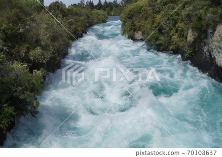 Huka Falls on the North Island of New Zealand 70108637