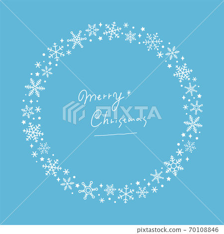 Round frame of snowflake - Stock Illustration [70108846] - PIXTA