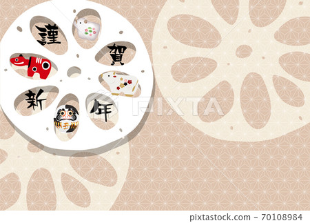 日本新年卡生肖背景 日本新年卡生肖背景 70108984