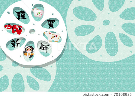 Japanese New Year's card Zodiac background 70108985