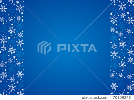 Snowflake background frame blue x white - Stock Illustration [70109248 ...