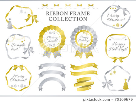 Christmas ribbon frame rosette set Christmas ribbon frame rosette set 70109679