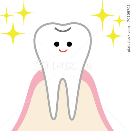 Illustration of healthy and cute teeth 70109701