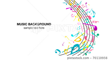 Musical note music music background vector illustration pop colorful abstract 70110938
