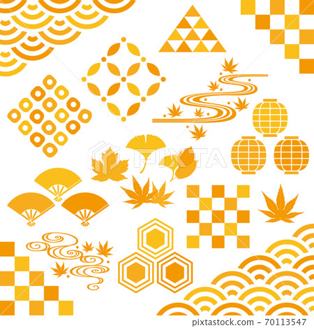 Autumn leaves Japanese style corner advertising illustration Autumn leaves Japanese style corner advertising illustration 70113547