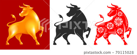 Graphic Set Of Ox Chinese Zodiac Symbols Graphic Set Of Ox Chinese Zodiac Symbols 70115028
