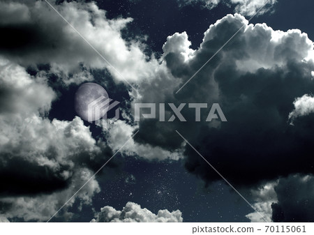 The moon in the night sky 3D rendering The moon in the night sky 3D rendering 70115061