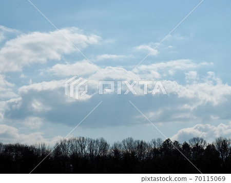 Blue sky, clouds and mountains 70115069