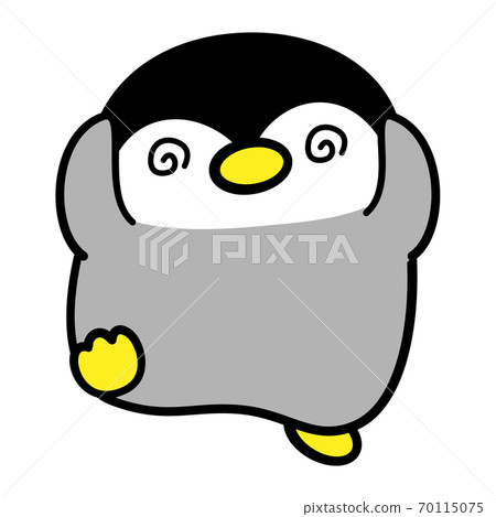 Penguins Hina worried round and round illustration material Penguins Hina worried round and round illustration material 70115075
