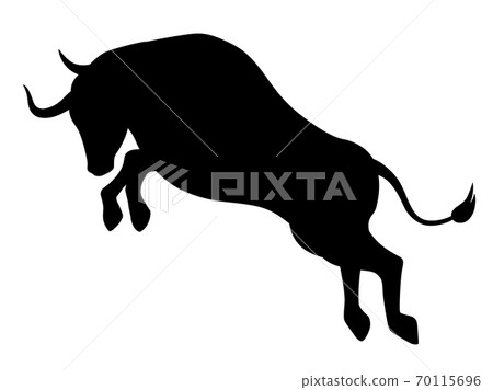 Bullfighting silhouette rush jump Bullfighting silhouette rush jump 70115696