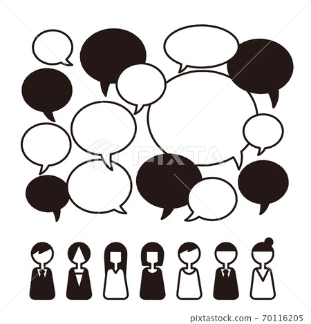 發表意見的人的簡單圖解 70116205