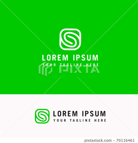 S Simple Letter Minimal alphabet linear logo. Business card template. Vector logo Element S Simple Letter Minimal alphabet linear logo. Business card template. Vector logo Element 70116461