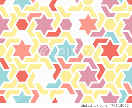 Modern vector stars pattern. Seamless geometric repeating stars pattern for fabric design, cloth, textile, wrapping. Modern vector stars pattern. Seamless geometric repeating stars pattern for fabric design, cloth, textile, wrapping. 70118652
