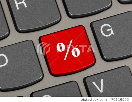 Computer keyboard with percent key 70119993