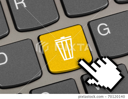 Computer keyboard with garbage key Computer keyboard with garbage key 70120140