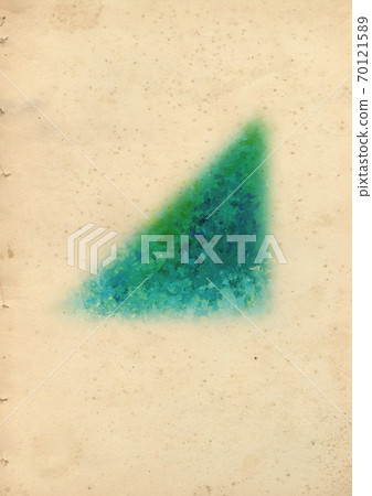 Green triangle paint background 70121589