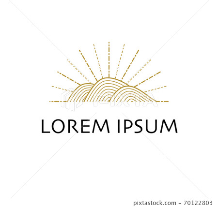 Minimal logo design in trandy minimal eco style, fashion brand insignia isolated on white background.  70122803