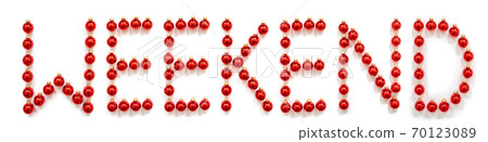 Red Christmas Ball Ornament Building Word Weekend 70123089